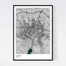 Load image into Gallery viewer, Lublin City Map Print