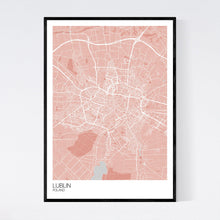 Load image into Gallery viewer, Lublin City Map Print
