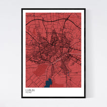 Load image into Gallery viewer, Lublin City Map Print
