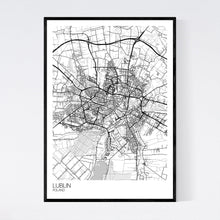 Load image into Gallery viewer, Lublin City Map Print