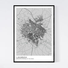 Load image into Gallery viewer, Lubumbashi City Map Print