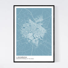Load image into Gallery viewer, Lubumbashi City Map Print