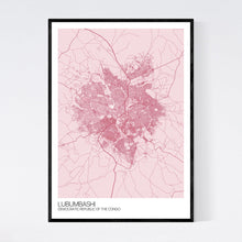 Load image into Gallery viewer, Map of Lubumbashi, Democratic Republic of the Congo