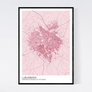 Map of Lubumbashi, Democratic Republic of the Congo