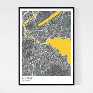 Lucerne City Map Print