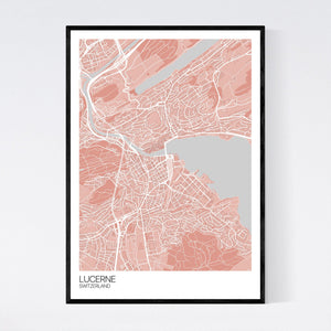 Lucerne City Map Print