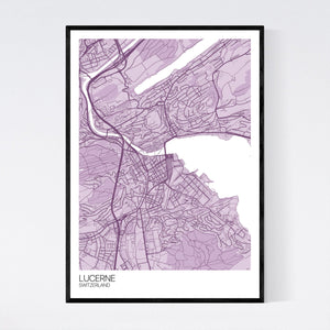 Lucerne City Map Print