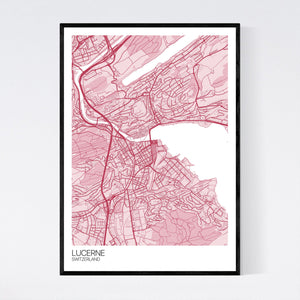 Lucerne City Map Print