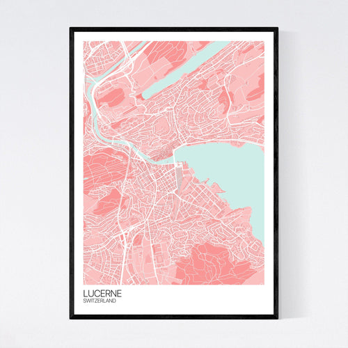 Map of Lucerne, Switzerland