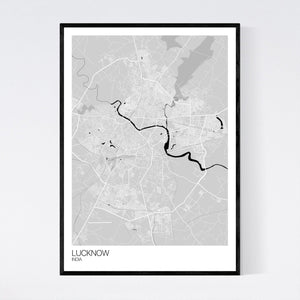 Lucknow City Map Print