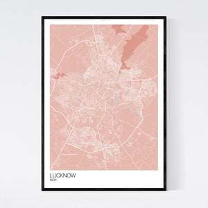 Lucknow City Map Print
