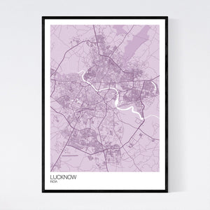 Lucknow City Map Print