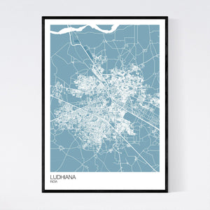 Ludhiana City Map Print