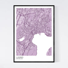 Load image into Gallery viewer, Lugano City Map Print