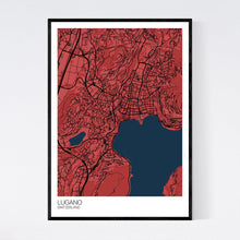 Load image into Gallery viewer, Lugano City Map Print