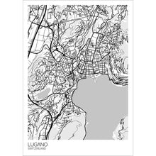 Load image into Gallery viewer, Map of Lugano, Switzerland