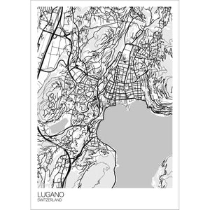 Map of Lugano, Switzerland