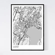 Load image into Gallery viewer, Map of Lugano, Switzerland