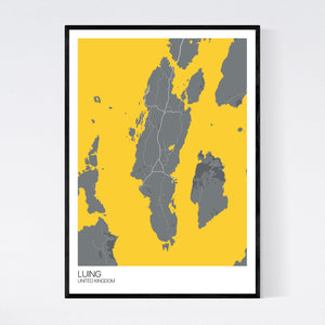 Luing Island Map Print
