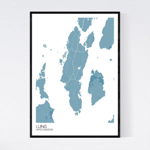 Luing Island Map Print