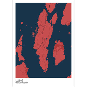 Map of Luing, United Kingdom