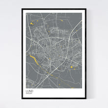 Load image into Gallery viewer, Lund City Map Print