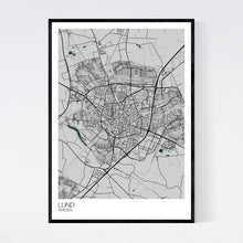 Load image into Gallery viewer, Lund City Map Print