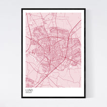 Load image into Gallery viewer, Lund City Map Print