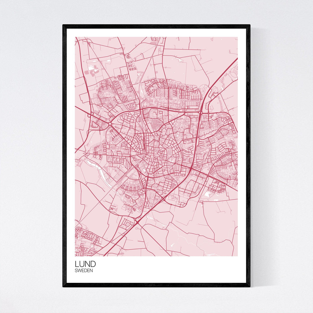 Lund City Map Print