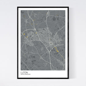 Luton City Map Print