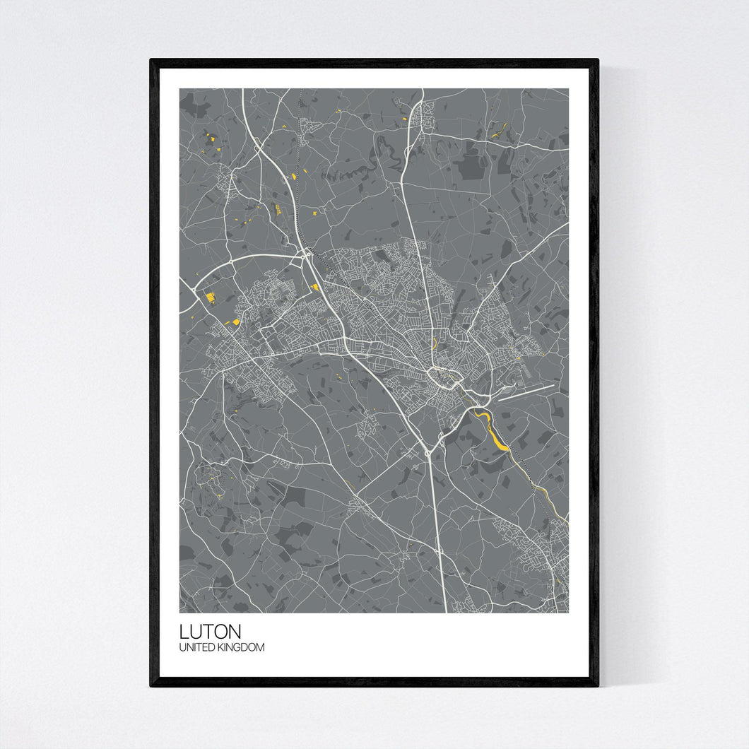 Luton City Map Print