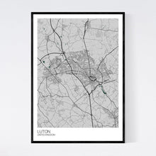 Load image into Gallery viewer, Luton City Map Print