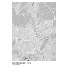 Load image into Gallery viewer, Map of Luxembourg City, Luxembourg