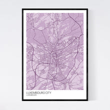 Load image into Gallery viewer, Luxembourg City City Map Print