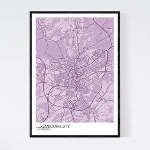 Luxembourg City City Map Print