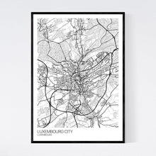 Load image into Gallery viewer, Luxembourg City City Map Print