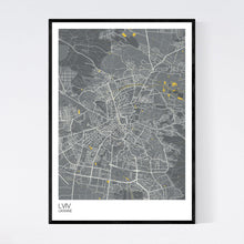 Load image into Gallery viewer, Lviv City Map Print