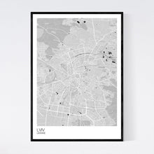 Load image into Gallery viewer, Lviv City Map Print