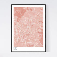 Load image into Gallery viewer, Lviv City Map Print