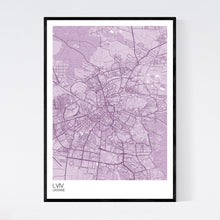 Load image into Gallery viewer, Lviv City Map Print