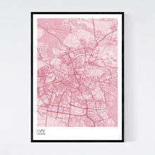 Load image into Gallery viewer, Lviv City Map Print