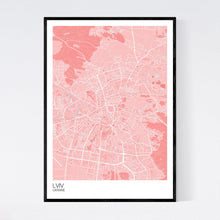 Load image into Gallery viewer, Lviv City Map Print