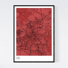 Load image into Gallery viewer, Lviv City Map Print