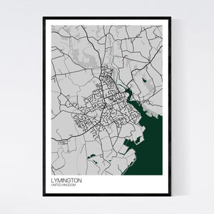 Lymington Town Map Print