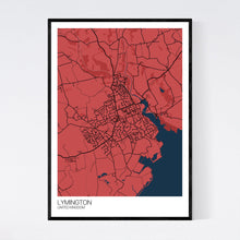 Load image into Gallery viewer, Lymington Town Map Print