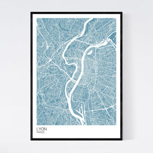 Load image into Gallery viewer, Lyon City Map Print