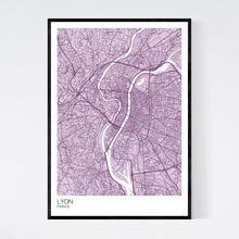 Load image into Gallery viewer, Lyon City Map Print