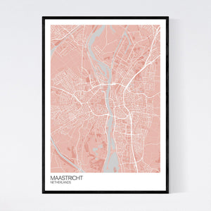 Map of Maastricht, Netherlands