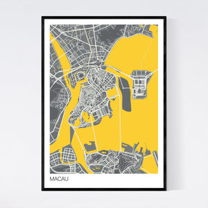 Macau City Map Print