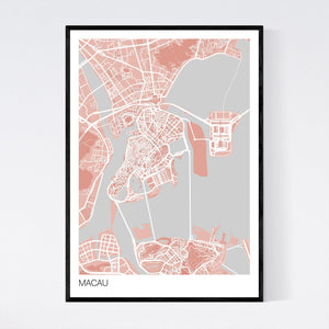 Map of Macau, 